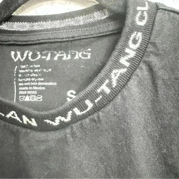 Wu-Tang Clan Shirt W Logo Embroidered SS Spellout Collar Cotton Men’s Size Small - Picture 6 of 6